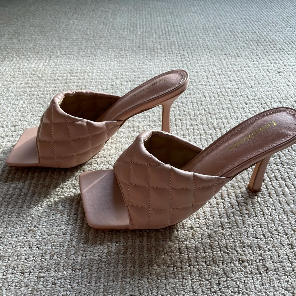 Nude Quilted Heels - Never Worn